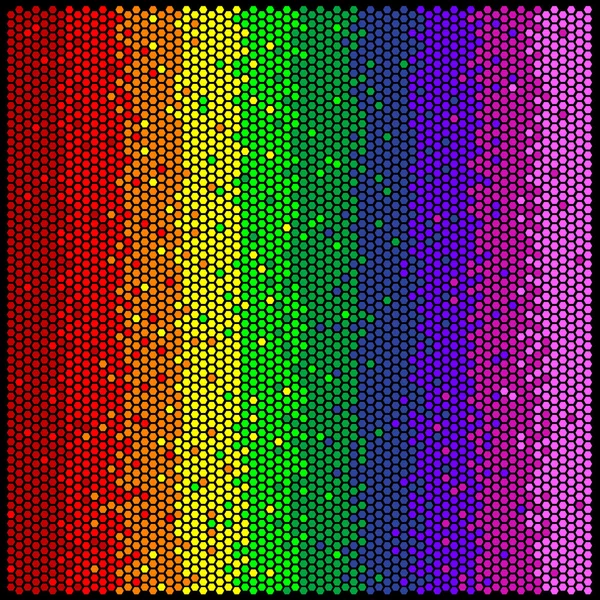 Fondo colorido abstracto hecho de hexágonos, vector — Vector de stock