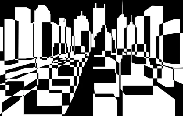 Downtown background, vector — Stock Vector