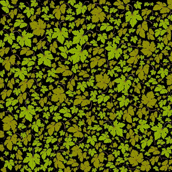 Coloridas hojas verdes cayendo — Vector de stock