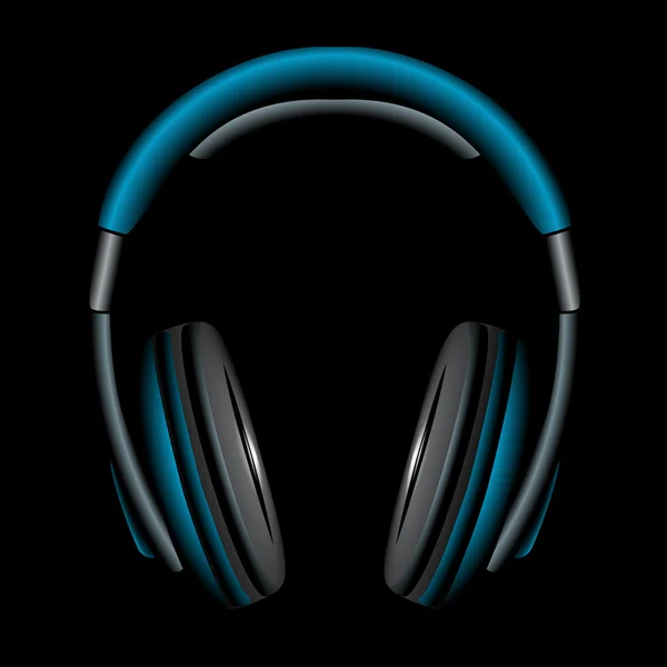 Casque Bleu Simple en Silhouette, vecteur — Image vectorielle