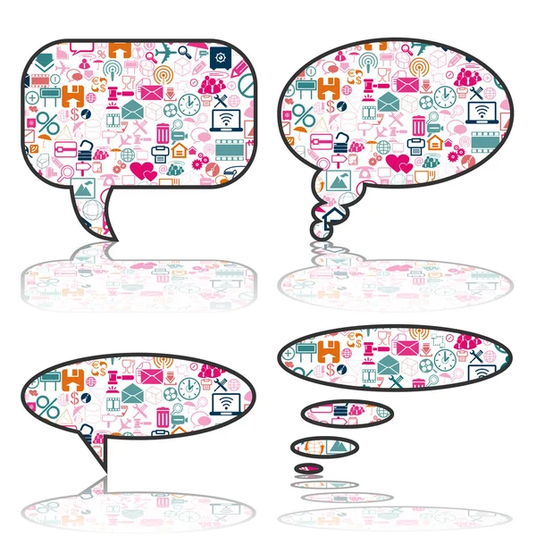 Social Media, communication bubbles in the global computer netwo — Stock Vector