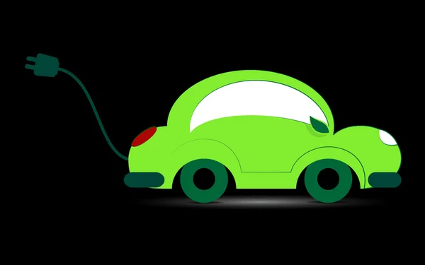 Eco electrical car symbol, vector — Stock Vector