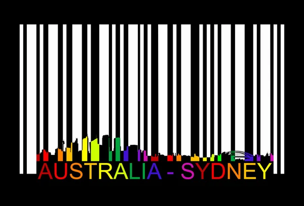 Australia Sydney código de barras, vector — Vector de stock