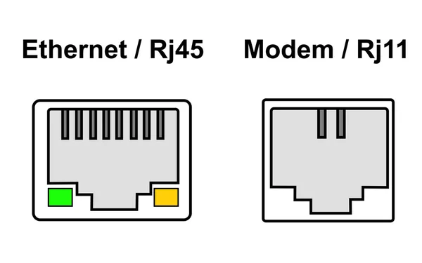 Internet hamnar, vektor — Stock vektor