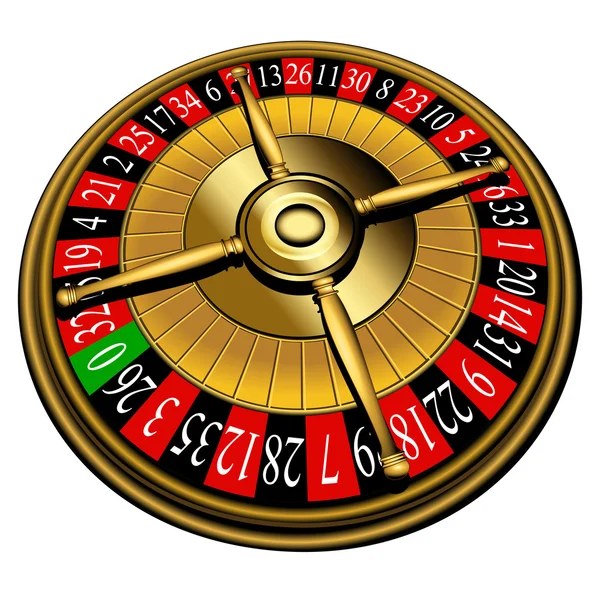 Roulette wheel, vector — Stock Vector