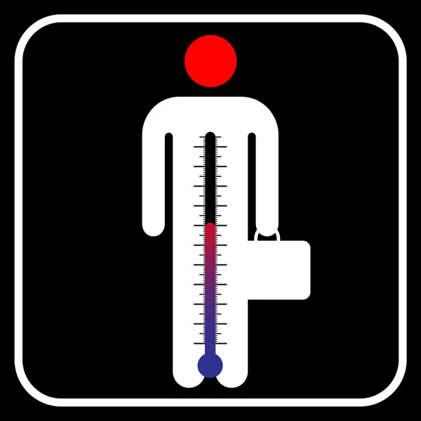 Symbol Geschäftsmann unter Stress, Vektor — Stockvektor