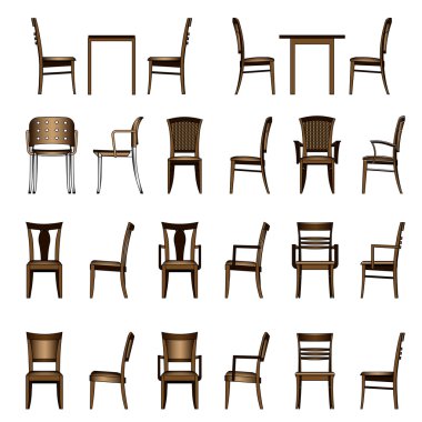 Modern sandalye ayarlamak, vektör