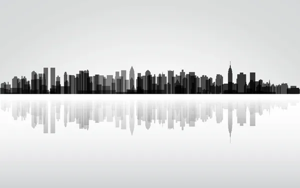 Kleurrijke stad new york panorama, vector — Stockvector