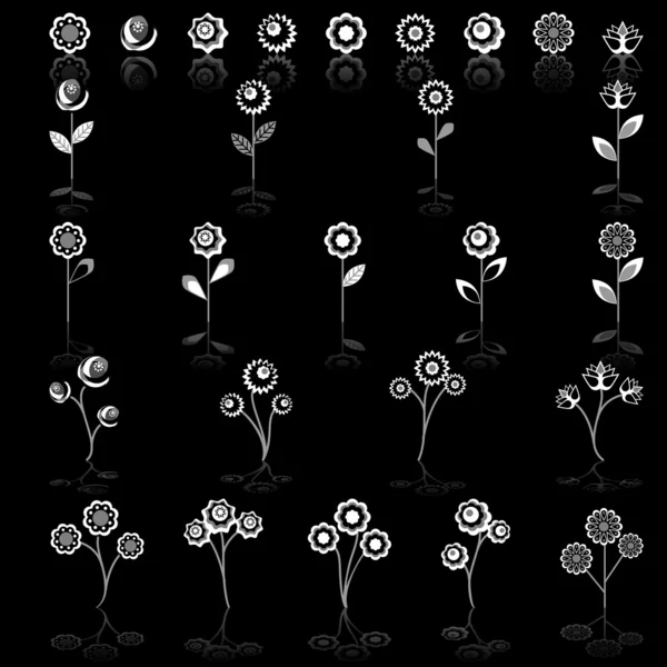 Bahar çiçekleri set, vektör — Stok Vektör