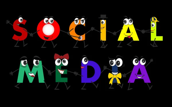 Social Media characters - network, vector — Stock Vector