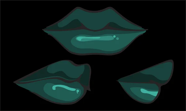 Boca sensual caliente, vector — Archivo Imágenes Vectoriales