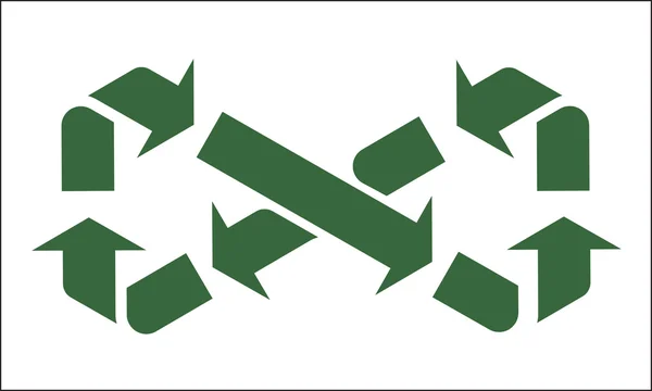 Végtelen újrahasznosítás szimbólum, vektor — Stock Vector