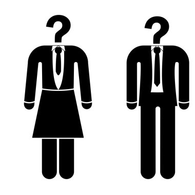 işadamı wwith soru işareti baş, vektör