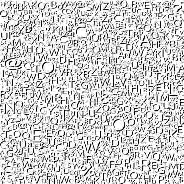 alfabe arka plan, vektör