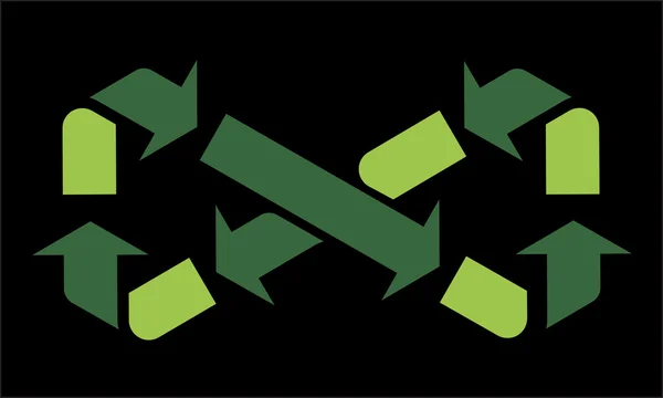 Végtelen újrahasznosítás szimbólum, vektor — Stock Vector