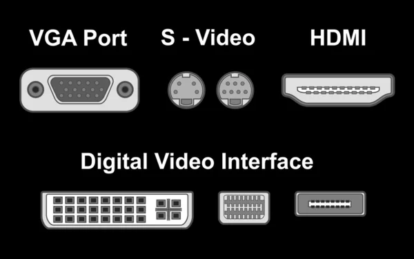 视频端口、 矢量 — 图库矢量图片