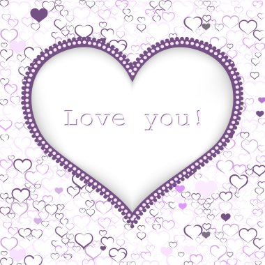 Sevgililer Günü kartı vektör arkaplanı