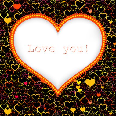 Sevgililer Günü kartı vektör arkaplanı