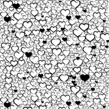 Sevgililer günü arka plan kalpleri ile vektör