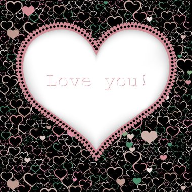 Sevgililer Günü kartı vektör arkaplanı