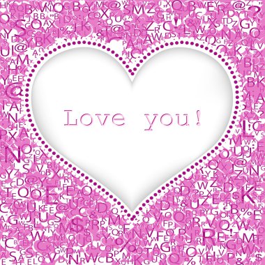 Sevgililer Günü kartı vektör arkaplanı