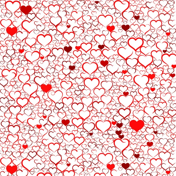 Farbenfroher Valentinstag-Hintergrund mit Herzen, Vektor — Stockvektor