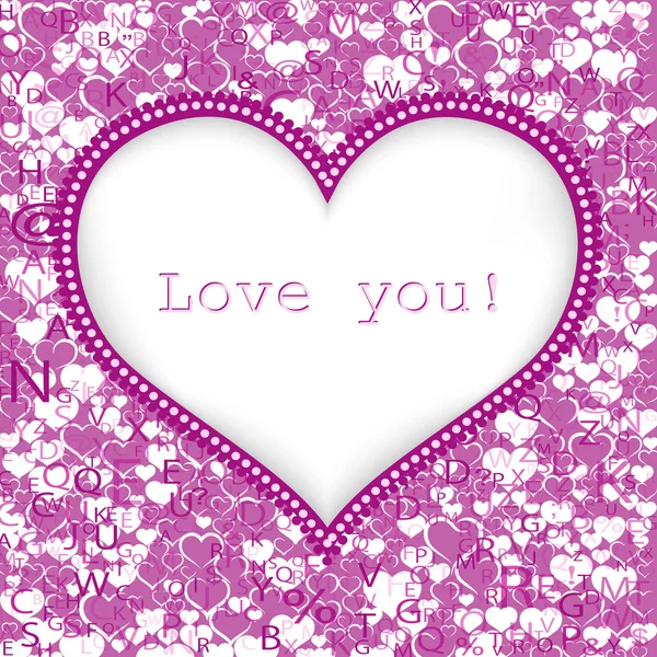 Sevgililer Günü kartı vektör arkaplanı