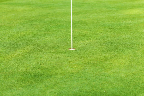 Delik golf alanında bayrağını ile — Stok fotoğraf