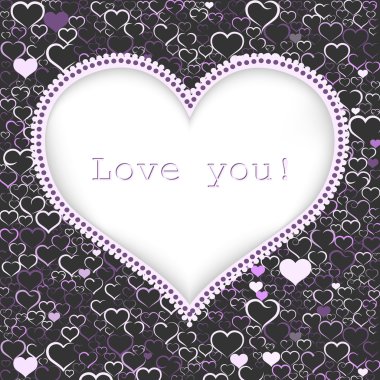 Sevgililer Günü kartı vektör arkaplanı