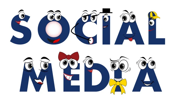 Personaggi dei social media — Vettoriale Stock