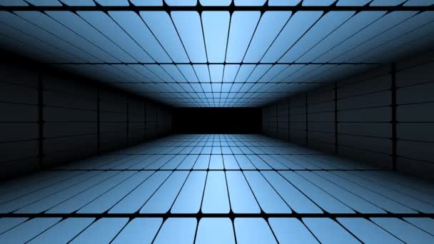 Tunnel dell'energia nello spazio quadrato — Video Stock
