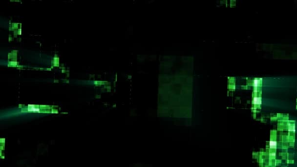 Abstract fantastic green lights — Stock Video