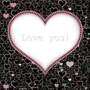 Sevgililer Günü kartı vektör arkaplanı