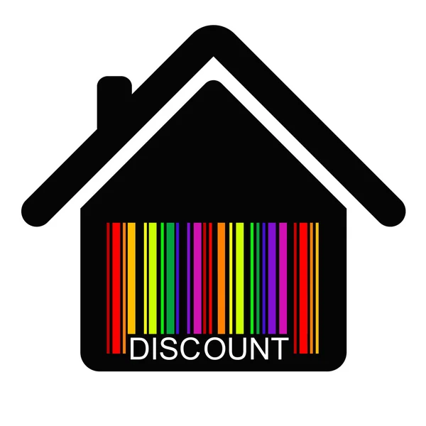 Discount HOUSE BARCODE — Stock Vector