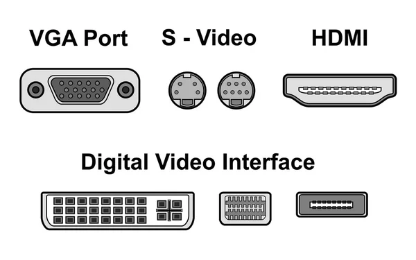 Portas de vídeo — Vetor de Stock