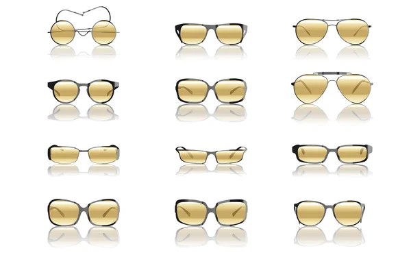 Sunglasses set, vector — Stock Vector