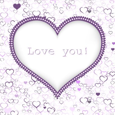 Sevgililer Günü kartı vektör arkaplanı