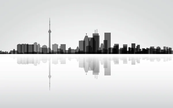 Colorful City Toronto panorama, vector — Stock Vector