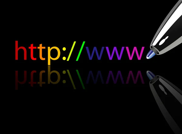 Adresse web colorée — Image vectorielle