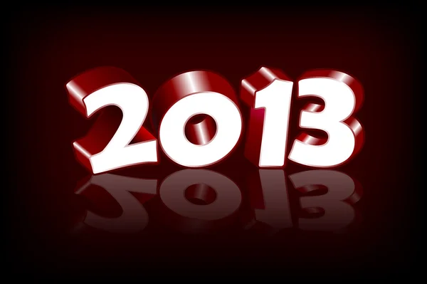 Nuovo 2013 anno biglietto di auguri — Vettoriale Stock