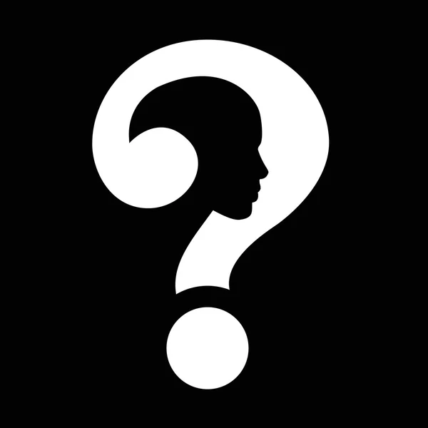 Question mark human head symbol — Stock Vector