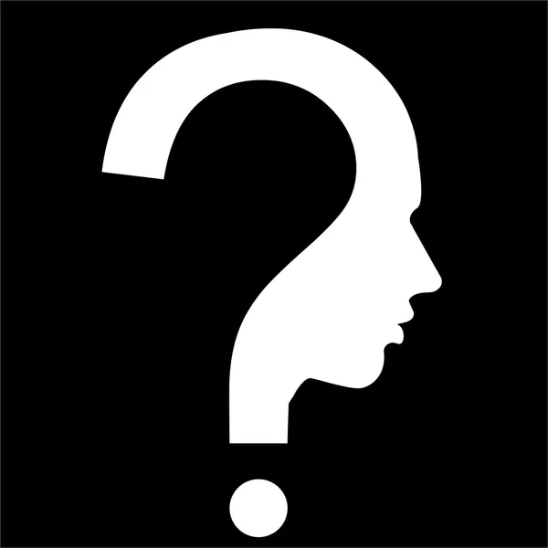 Question mark human head symbol — Stock Vector