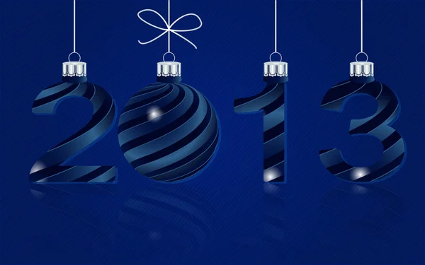 Elegantní modré nový rok 2013 pozadí, vektor — Stockový vektor