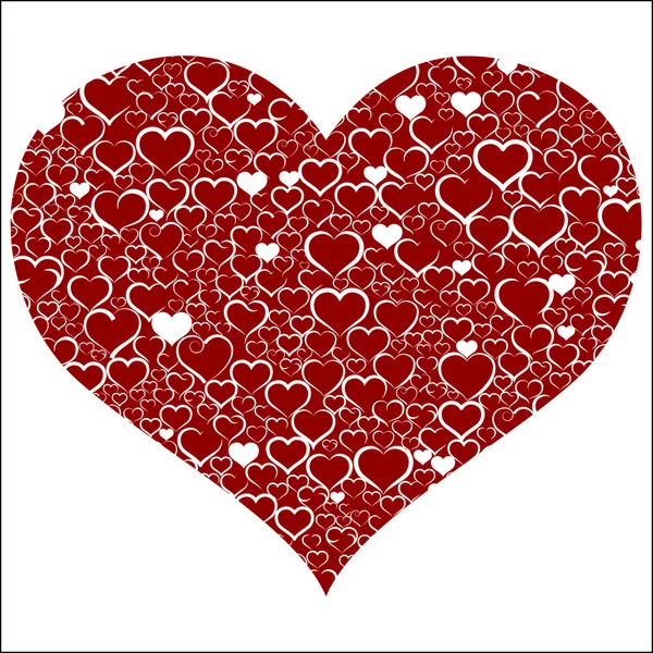 Kleurrijke Aftelkalender voor Valentijnsdag met harten, vector — Stockvector
