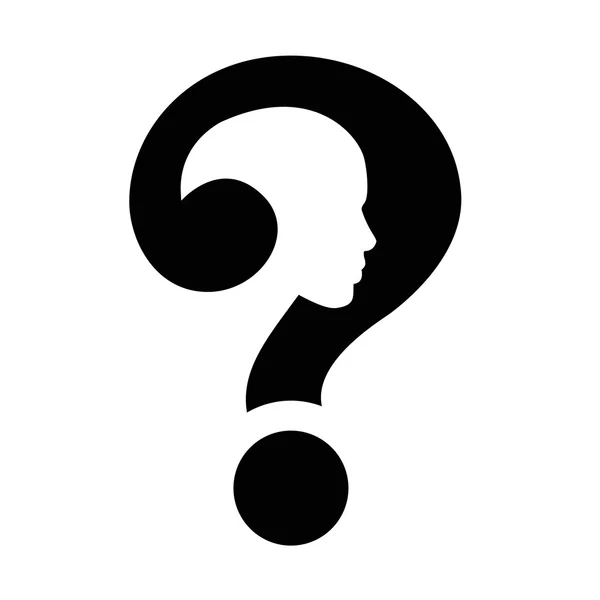 Question mark human head symbol — Stock Vector