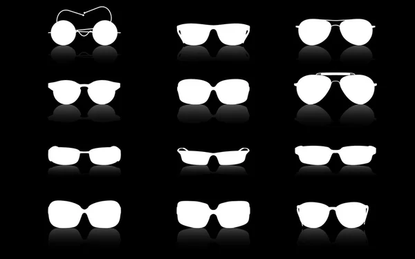 Set de gafas de sol, vector — Vector de stock