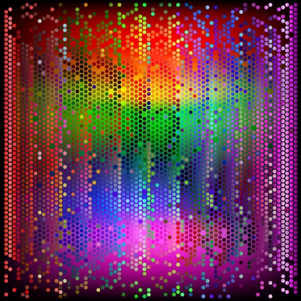 Fond coloré abstrait fabriqué à partir d'hexagones, vecteur — Image vectorielle