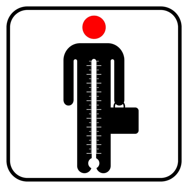 Symbole homme d'affaires sous stress, vecteur — Image vectorielle