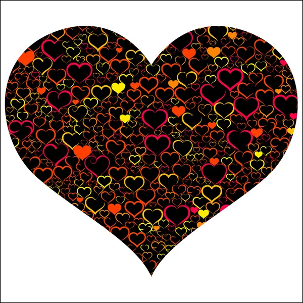 Kleurrijke Aftelkalender voor Valentijnsdag met harten, vector — Stockvector