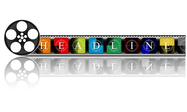 Colorful Media. Electronic HEADLINE, vector — Stock Vector